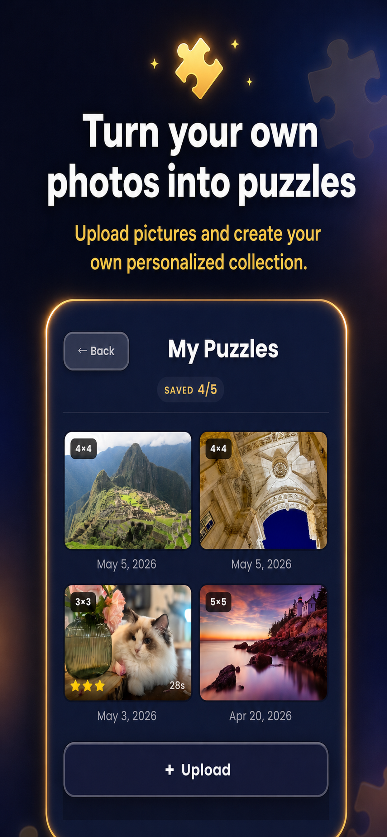 Turn your own photos into puzzles in Varia Jigsaw